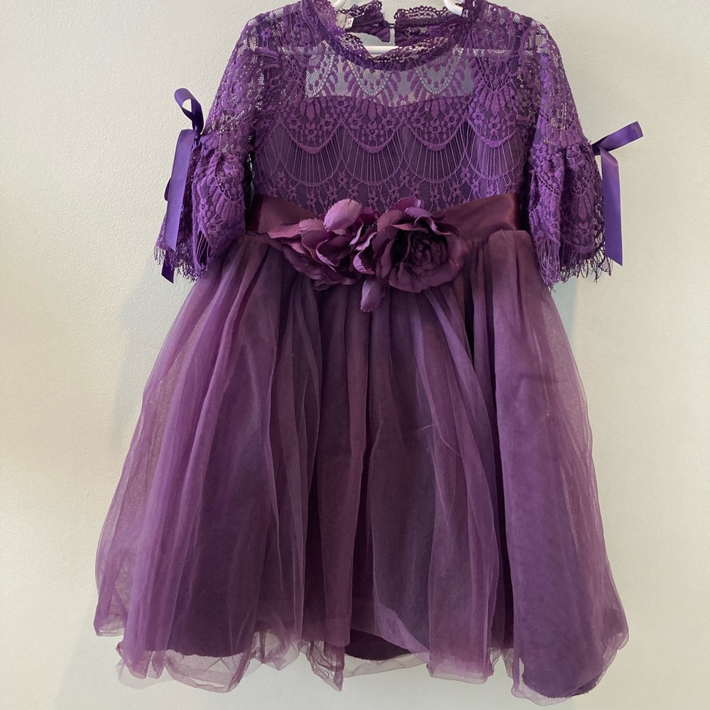 Trish Scully Tulle & French Eyelash Lace Dress! Size 5